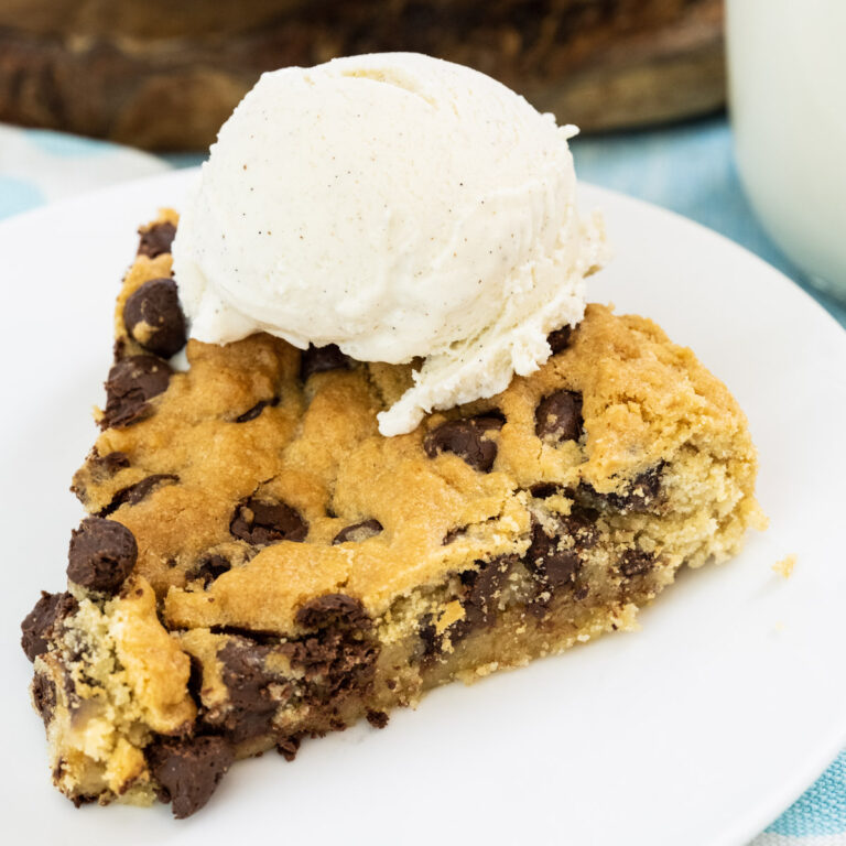 Air Fryer Chocolate Chip Skillet Cookie