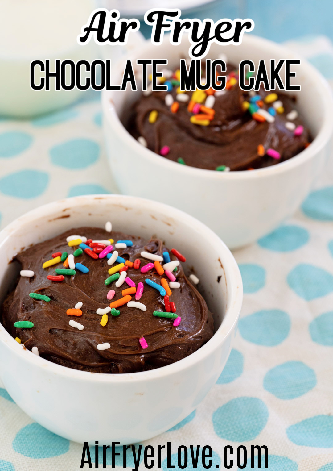 Air Fryer Chocolate Mug Cake.