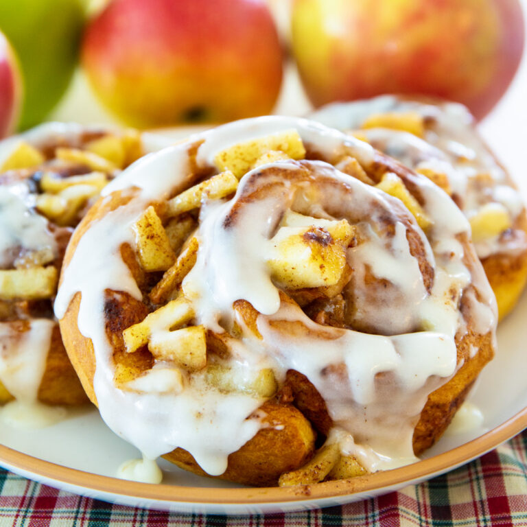 Easy Air Fryer Apple Stuffed Cinnamon Rolls