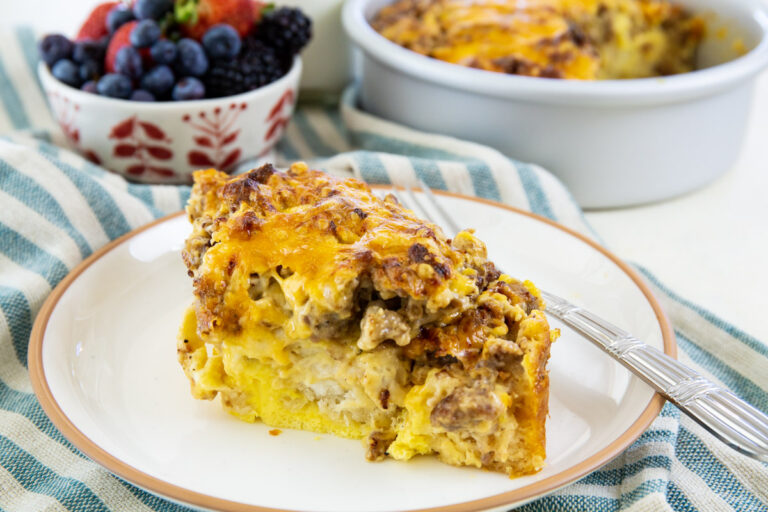 Air Fryer Biscuits and Gravy Casserole