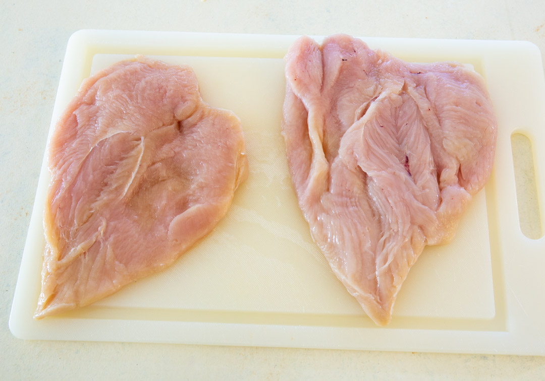 Butterflied chicken.