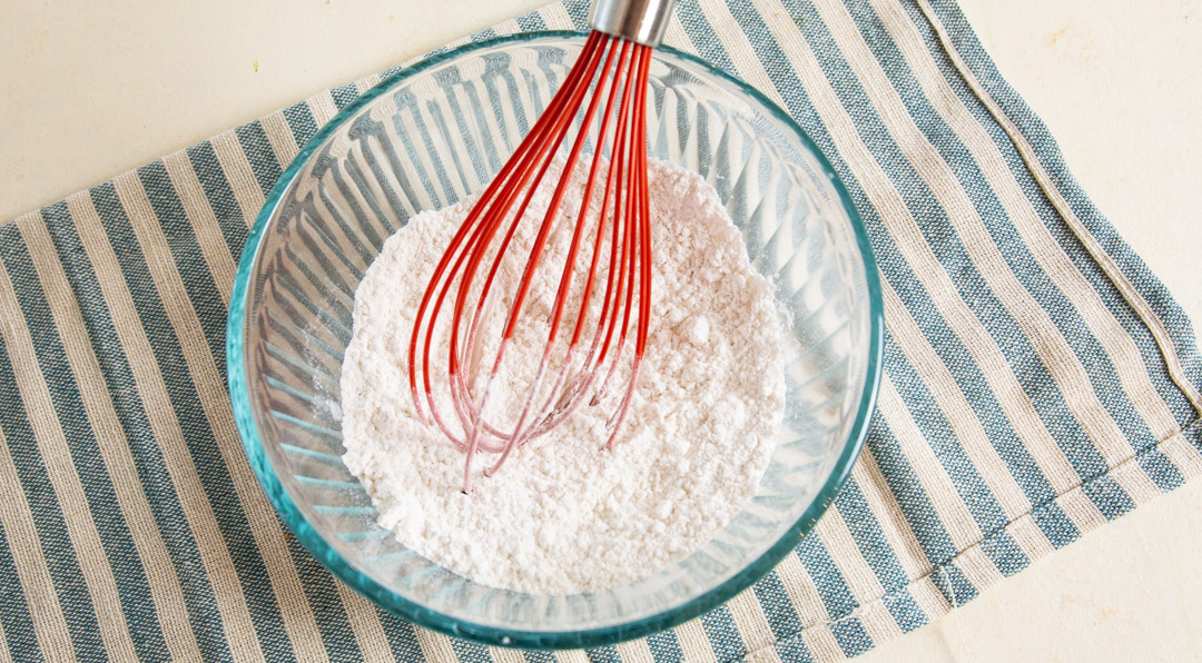Dry ingredients in a bowl.