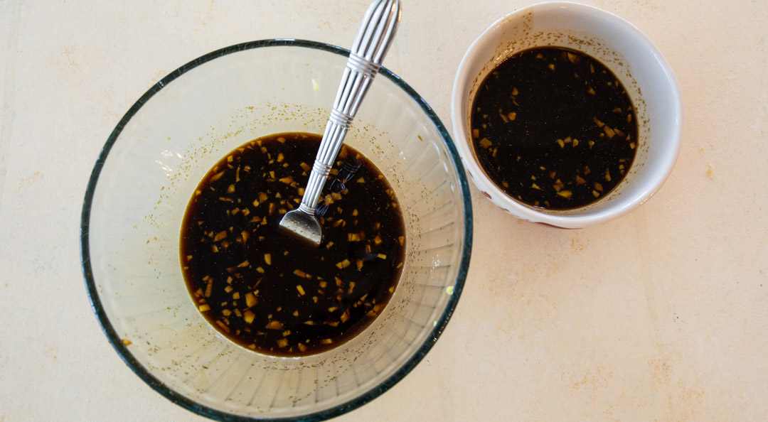 Marinade in a bowl.