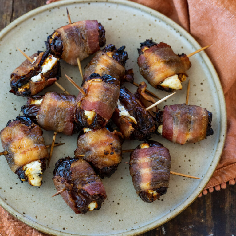 Air Fryer Bacon-Wrapped Stuffed Dates